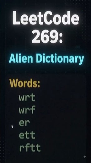 LeetCode 269 : Alien Dictionary | Dry Run Explained | #AlienDictionary #DSA #TopologicalSort #Java