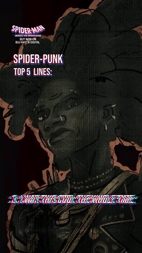 We salute you, Hobie. 🤘 What’s your favorite Spider-Punk quote? #SpiderVerse