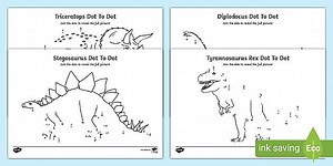 Dot to Dot A to Z Dinosaur Alphabet Activity
