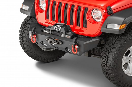 Rugged Ridge 11540.32 HD Stubby Front Bumper for 07-22 Jeep Wrangler JL, JK & Gladiator JT