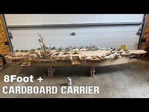 Giant DIY Cardboard Aircraft Carrier Model: Flight Deck With Army Men Jets!