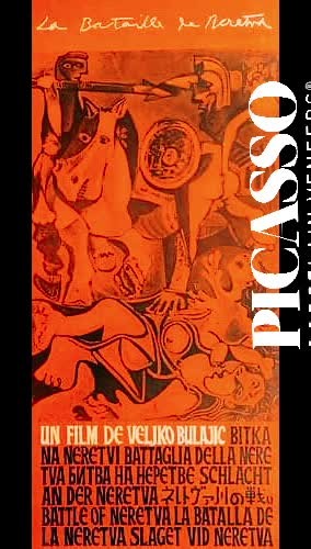 Plakat filma Bitka na Neretvi, rad #pablopicasso #film #movie #art #yugoslavia