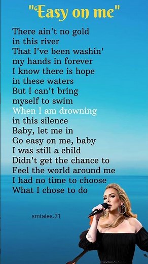 Easy on me lyrics - Adele #easyonme #lyrics #adele #trending