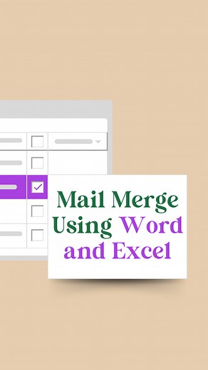 Excel 🤝 Word 📃Mail merge lets you use a data source (like an Excel spreadsheet) to insert personalized information in a Word document ⚡Click the link in my bio to save your seat at my FREE Excel training 💯 #Excel #excelhacks #exceltraining | Miss Excel