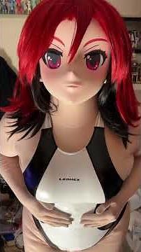 Kigurumi Kara Day 312 Shiny Swimsuit Distraction #animegao #kigurumi #pvc
