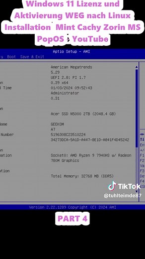 Windows 11 Lizenz und Aktivierung nach Linux Installation