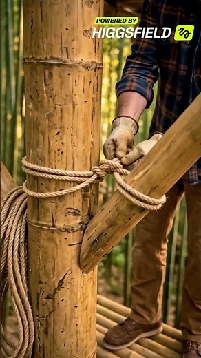 We Built a Bamboo Treehouse in the Jungle! 🎋🏡 #DIYProject #Treehouse
