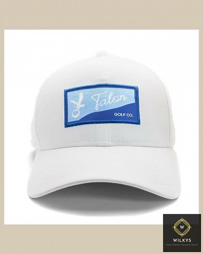 "Fade to Blue" White Talon Performance Hat – Breathable & Adjustable