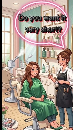 At the Barber Shop 💈 | Easy English Conversation #shorts