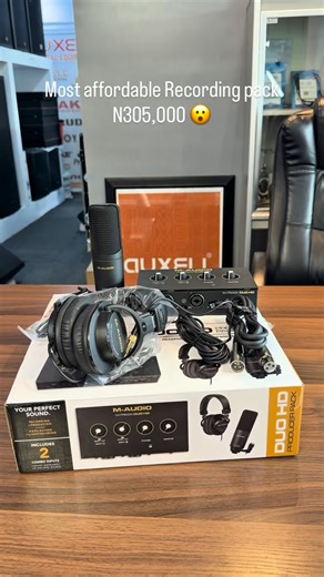 Auxell Musical Equipment on Instagram: "M-Audio M-Track Duo HD Producer Pack. Price N305,000 Musicians, Podcasters, Streamers M-Track Duo HD USB-C Audio Interface M-Audio M100 Condenser Microphone M-Audio HDH41 Over-Ear Studio Headphones Bus Powered, Mac/Windows/iOS/Android 2 Mic/Line/Instrument Preamps 1 Headphone Output, 2 Monitor Outs 24-Bit / 192 kHz AD/DA Converters 48V, Zero-Latency Direct Monitoring The Musicians Favorite Store 🏬 www.auxellmusical.online 📱To place your orders send us a 