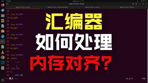 汇编器如何处理内存对齐，汇编中的org和align指令