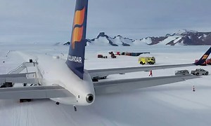 60K views · 726 reactions | Drone footage of Icelandair 767 departing Troll Airfield in Antarctica  by Norwegian Polar Institute | AIRLIVE.net | Facebook