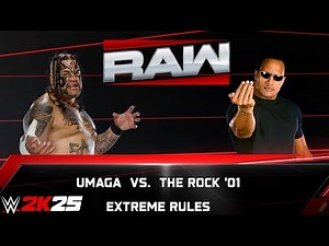 WWE 2K25 - Umaga vs The Rock '01: Extreme Rules Match at Raw