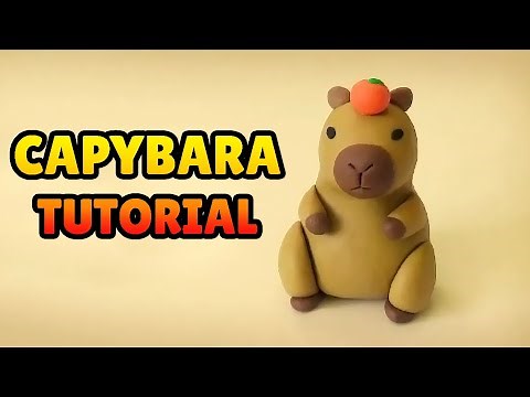 🔴 DIY How to Make a CAPYBARA - Easy Polymer Clay, plastilina and Fondant Cakes Tutorial