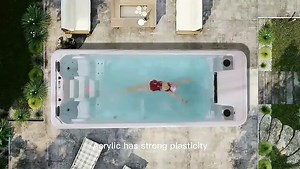 Luxury 5.9m Outdoor Spa Tub Endless Swim Pool Freestanding Hot Tub Spa Balboa Swimspa Swim Spa