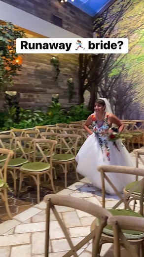 🏃🏽‍♀️ Runaway bride 👰‍♀️ @chapel of the flowers #lasvegaswedding #runawaybride #bride #bridetobe #weddinginspiration #weddingday #weddingphotography #weddingday #vegaswedding #wedding #engaged #destinationwedding #weddingplanner | Chapel of the Flowers