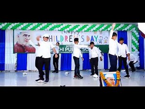 7th class boys dance performance on children's day