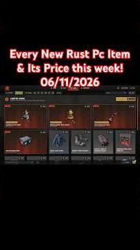 Every New Rust Pc Item & Its Price this week! 06/11/2026. new shop update! #rust
