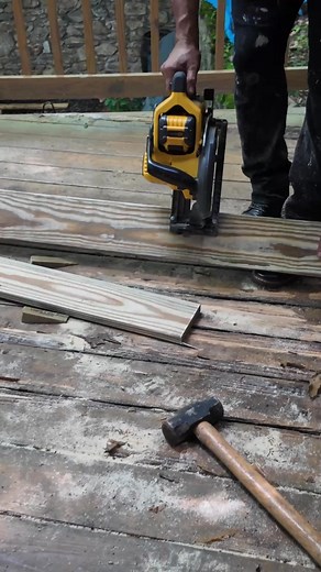 Rotten wood out, new boards in! Today in Wolf Laurel, NC, we started replacing all the damaged decking with fresh, sturdy lumber bringing this structure back to life one board at a time. | Asheville Drywall