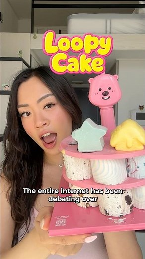 eating the bestselling loopy cake from baskin robbins!