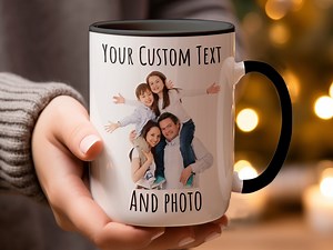 Custom Coffee Mug With Photo, Personalized Picture Coffee Cup, Anniversary Mug Gift for Him , Customizable Text Mug to Men, Gift for Dad - Etsy