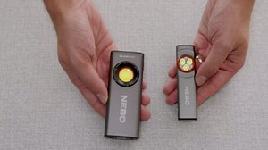 NEBO Slim Mini Pocket Light 2-Pack | Rechargeable, 250 Lumens, 2 Light Modes, Small Flashlight for EDC & Emergencies, Magnetic Base, Lightweight, Water Resistant & Durable, Includes Charging Cable