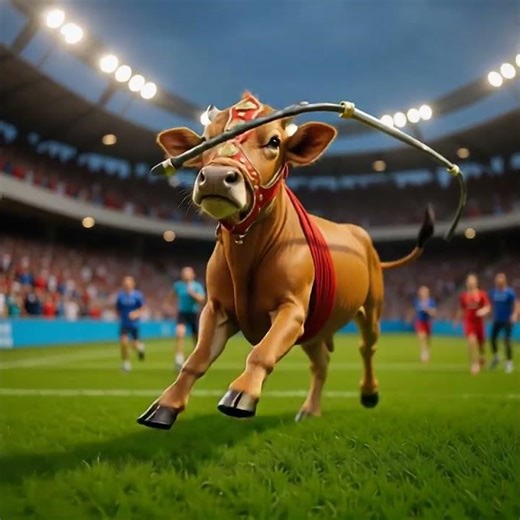 #cutevideo #kidsfantasyadventure “Tiny Cow, Big Fun! 🐮💦🤸‍♀️”