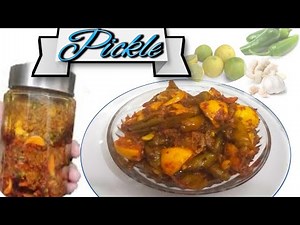 Achar- Spicy Pickle| Instent Green Chilli Lemons Garlic Pickle Recipe|
