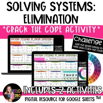 Systems of Linear Equations HS Algebra Crack the Code Digital Activity