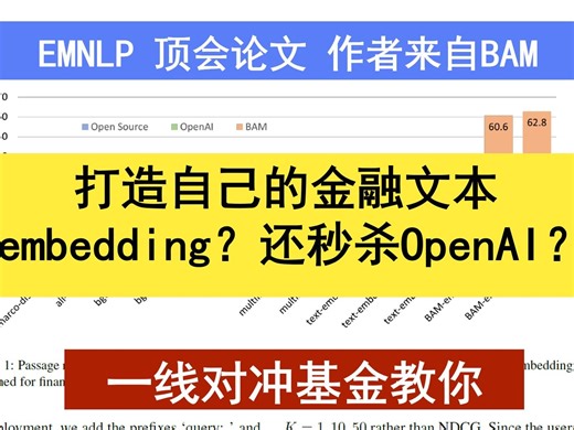 【量化论文速读】手搓超越OpenAI的金融文本embedding，大模型交易的基础设施。