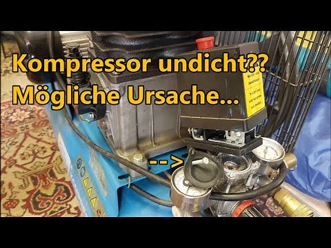 Kompressor undicht?? Mögliche Ursache Druckschalter-Dichtung...