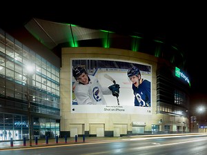 NHL 'Shot on iPhone' campaign displays player-taken photographs outside arenas | AppleInsider