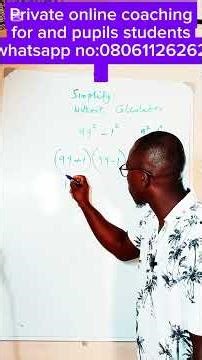 Difference of two squares: #mathstutor#