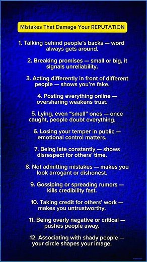12 Habits That Can Destroy Your Reputation