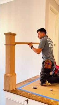 How to install wooden handrails skills #fypviralシ #fypシ゚viral #woodworking #construction #flooring