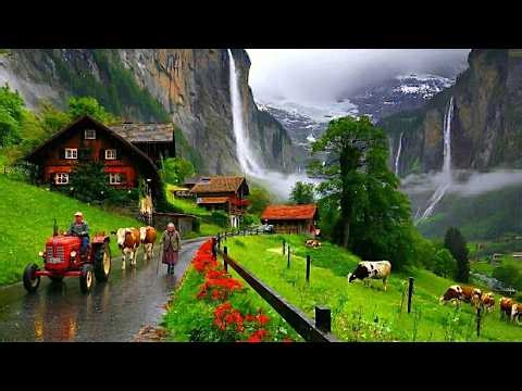 Switzerland’s Rainy Heaven Surprised Me A Lot 🌧️ Rainy Walk in Most Beautiful Swiss Villages