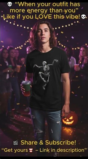 Skeleton Dance T-Shirt 💀 | Funny Dark Humor Streetwear #shorts