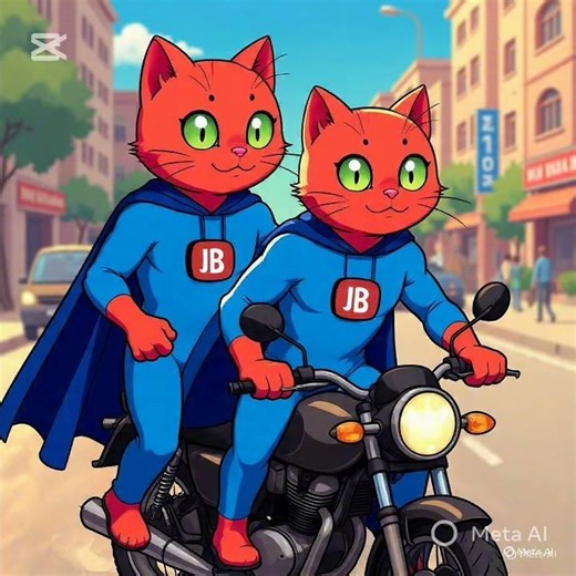 Crazy Cartoon Motorcycle Run 🚀 | Animated Bike Chase #cat #danceartistry #superheroanimation