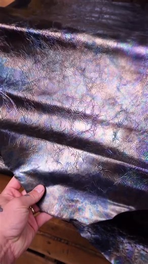 OA Leather Supply on Instagram: "Alien Leather 👽 - Lefarc - Smoked Oil Spill 3oz to be exact. This leather is one of the more unique I’ve seen in awhile.. what would you use it for? - #alien #leather #color #handmade #diy #craft #reel #satisfying #leatherwork #leathercraft"