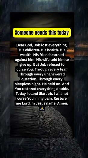 the story of Job| Powerful prayer #shorts