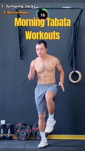 Follow me so I can accompany you. Kickstart your morning with just 4 powerful minutes! This quick Tabata workout is designed to wake up your body, boost your heart rate, and fire up your metabolism right from the start of the day. No equipment needed—just a mat and a strong morning spirit! 🔥 Workout structure: 20 seconds of high-intensity movement 10 seconds of rest Repeat for a total of 4 minutes 💪 Benefits: Boosts morning energy Burns calories fast Improves strength and endurance Activates y
