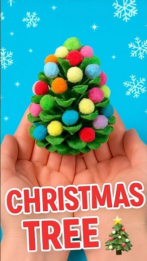 DIY Pine Cone Christmas Tree 🎄 | Easy Christmas Craft for Kids #zcrafttube #christmas #diy