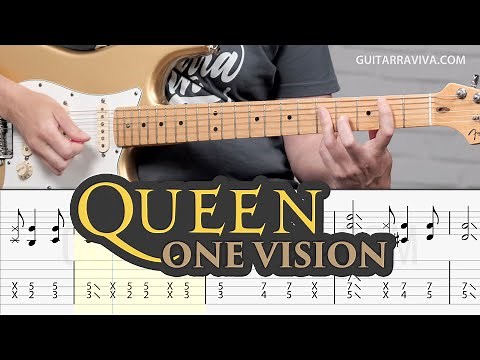 One Vision - Queen - GUITAR Tutorial TABS | Guitarraviva