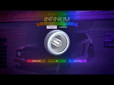 PLAYING ROCKET LEAGUE WITH THE TITANIUM WHITE INFINIUM WHEELS!