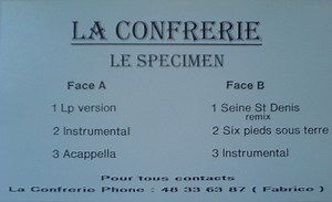 La Confrerie - Le Specimen