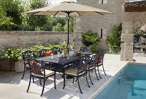 Hartman Capri 8 Seat Rectangular Dining Set in Bronze/Amber - £1599 | Garden4Less UK Shop