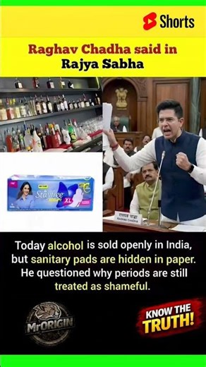 😳 Raghav Chadha Exposes Period Taboo in Parliament! Truth About India 💥