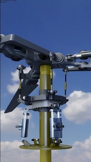 helicopter rotor and swashplate