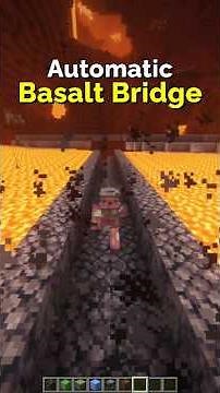 How to Make Automatic Basalt Bridge Minecraft – Redstone | CupSapling #minecraft #redstone #shorts