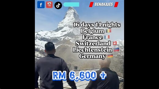 16 days. 5 countries.🇧🇪 🇫🇷 🇨🇭 🇱🇮 🇩🇪We did it for just RM6,600+ per person! 🔥